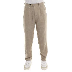 PANTALONE DI LINO FANGO